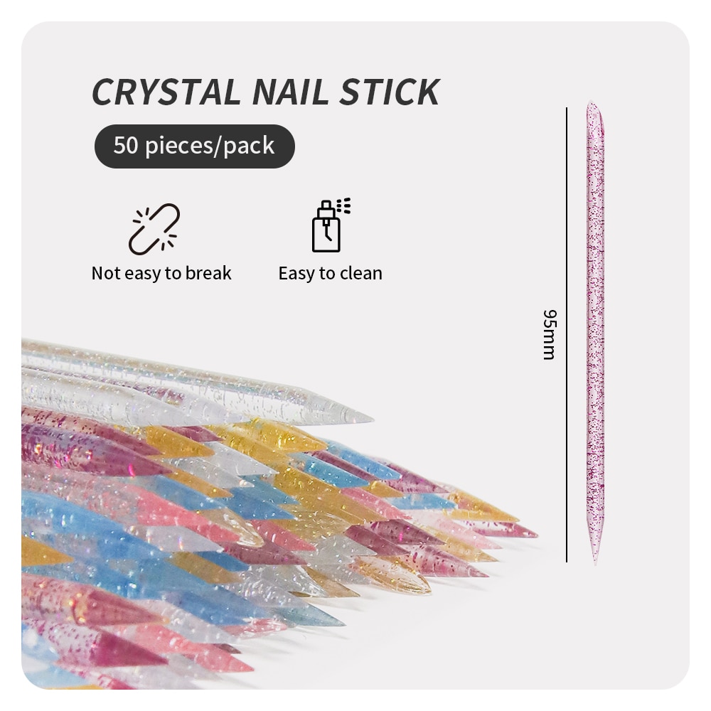 Contour Palette Stick - 50 Pcs 네일 큐티클 푸셔 크리스탈