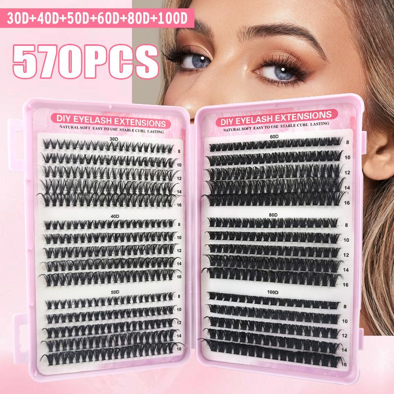 Beauty Book Makeup Kit - 개별 속눈썹 570개 30D 40D 50D