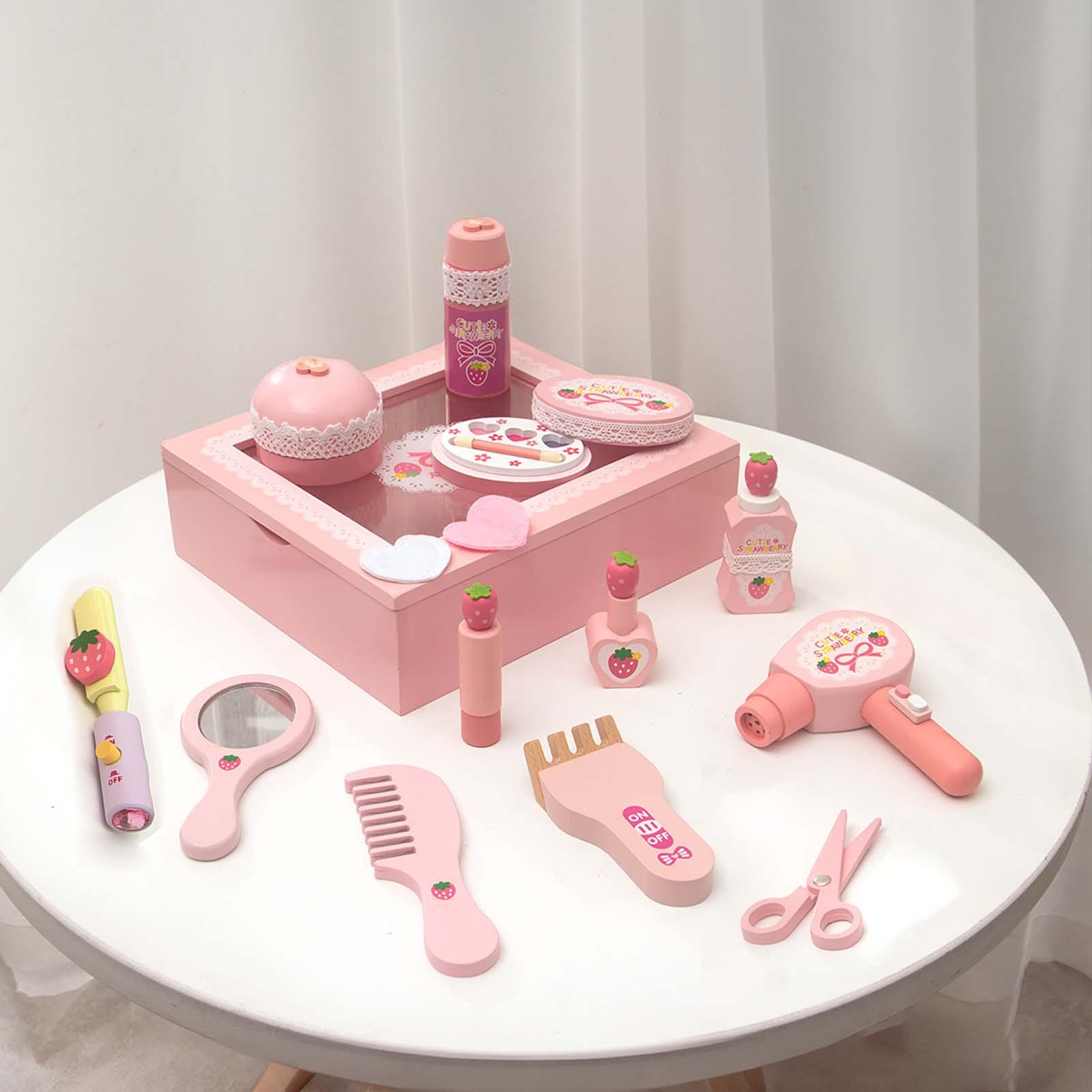 나무로 만든 화장 놀이 세트 여자아이들을 위한 학습 장 - Beauty Makeup Game 리뷰 및 가격