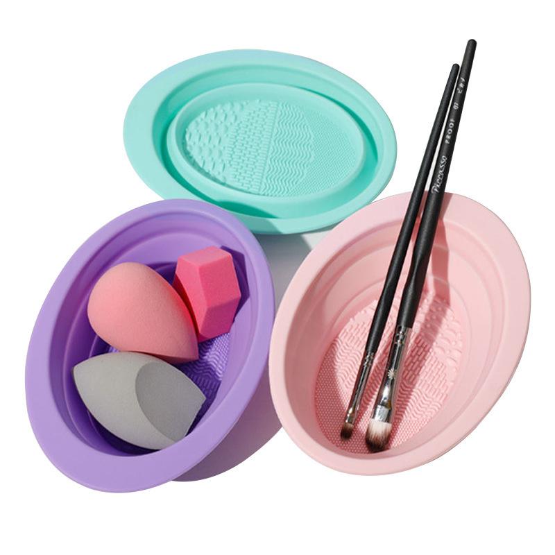 부드러운 실리콘 메이크업 브러쉬 클리너 접이식 파우더  - Beauty Makeup Organizer 리뷰 및 가격