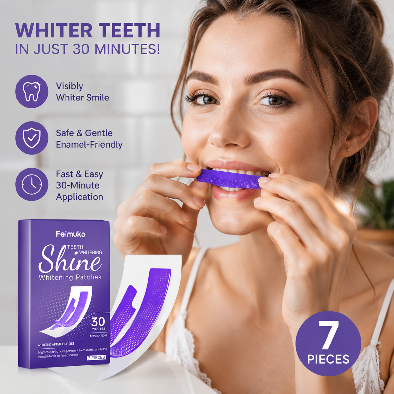 30분 미백 스트립 제거 브라이트 스마일 클리닝 고착된 - Teeth Whitening Strips 리뷰 및 가격