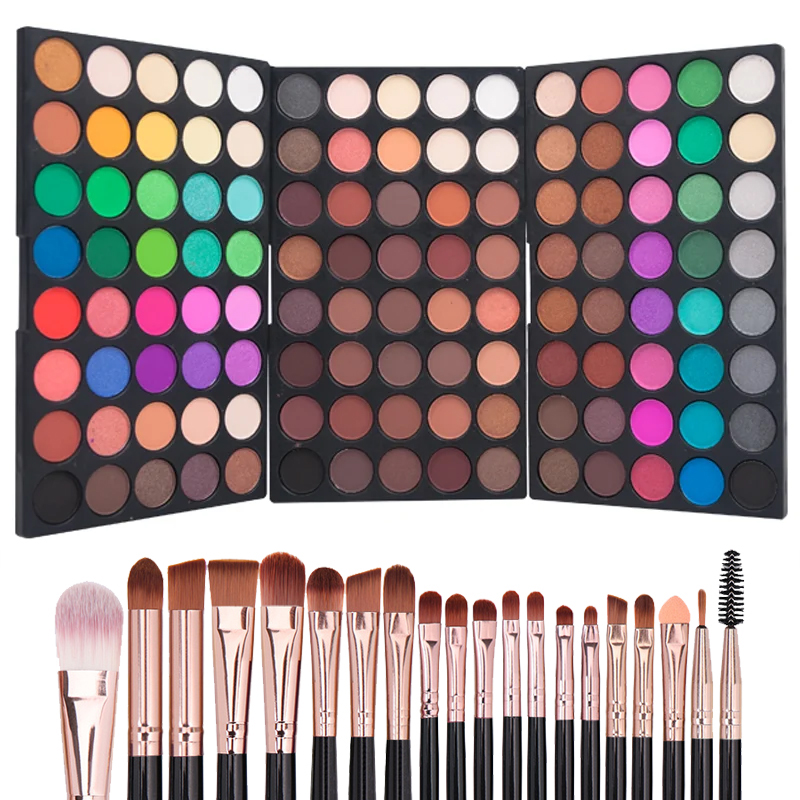 120 가지 색상 매트 쉬머 아이 섀도우 팔레트 천연  - Beauty Book Makeup Kit 리뷰 및 가격