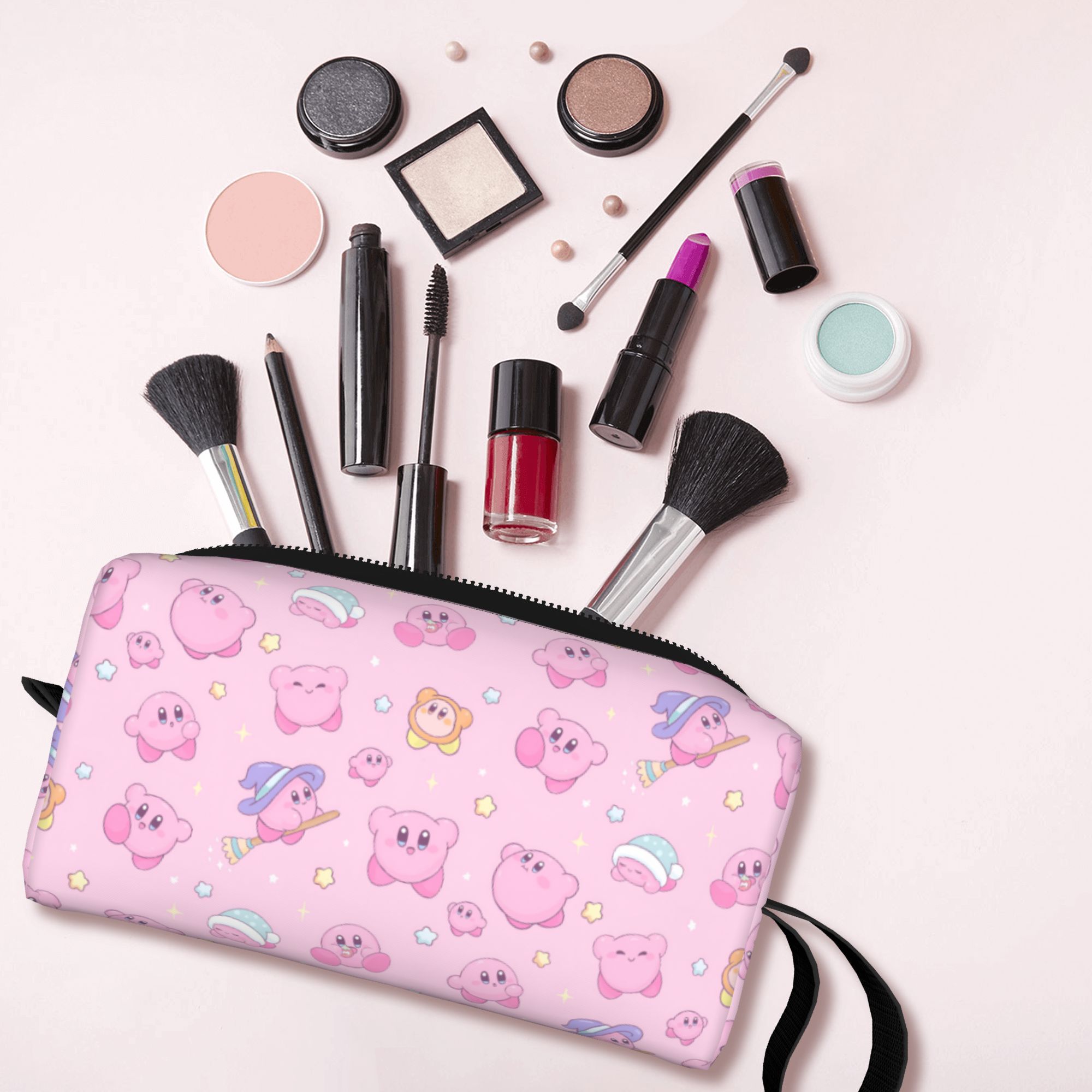 여성용 맞춤형 카와이 K-커비 여행용 세면도구 가방,  - Beauty Makeup Game 리뷰 및 가격