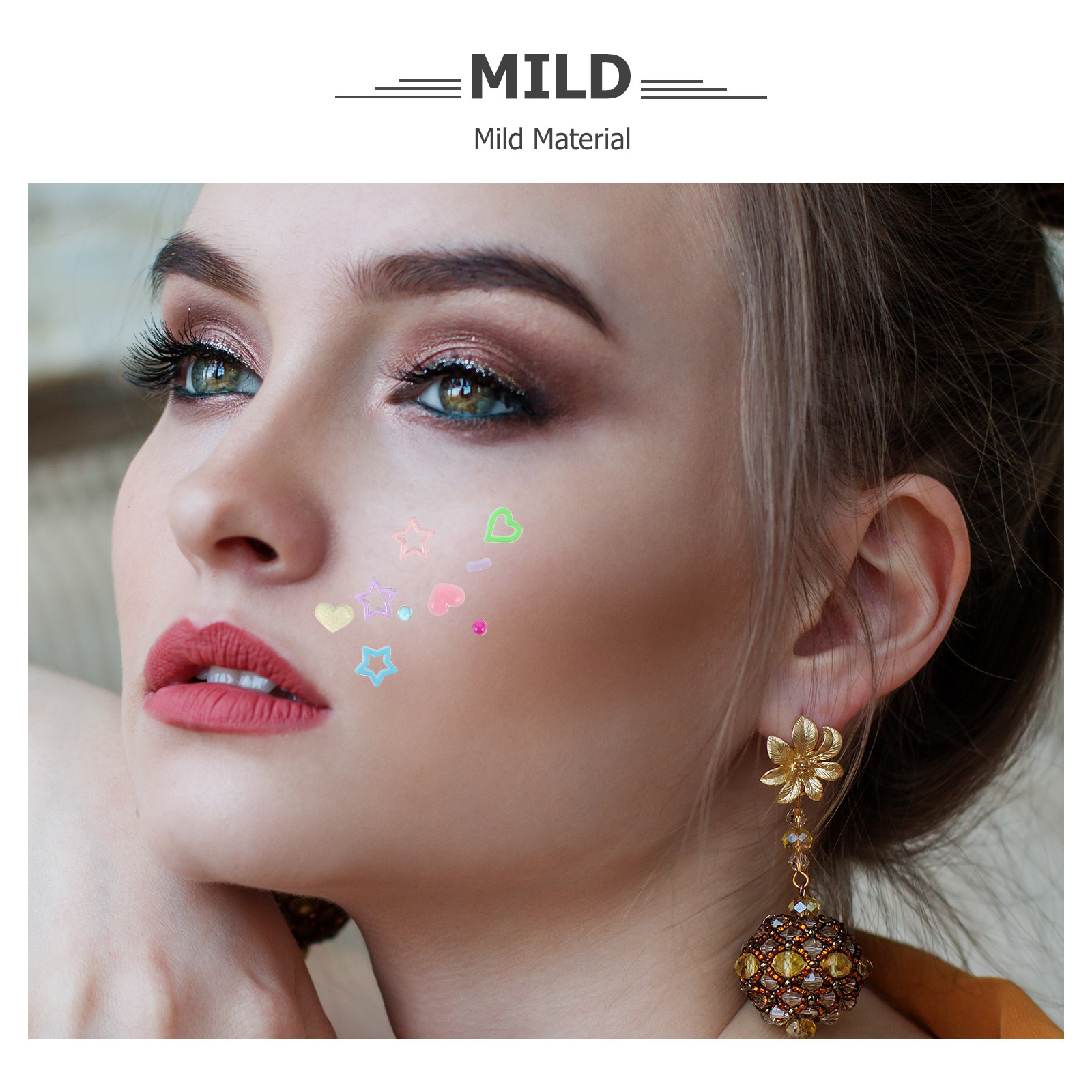 여성용 DIY 메이크업 보석 스티커 10매, 셀프 접착 - Beauty For You Makeup 리뷰 및 가격